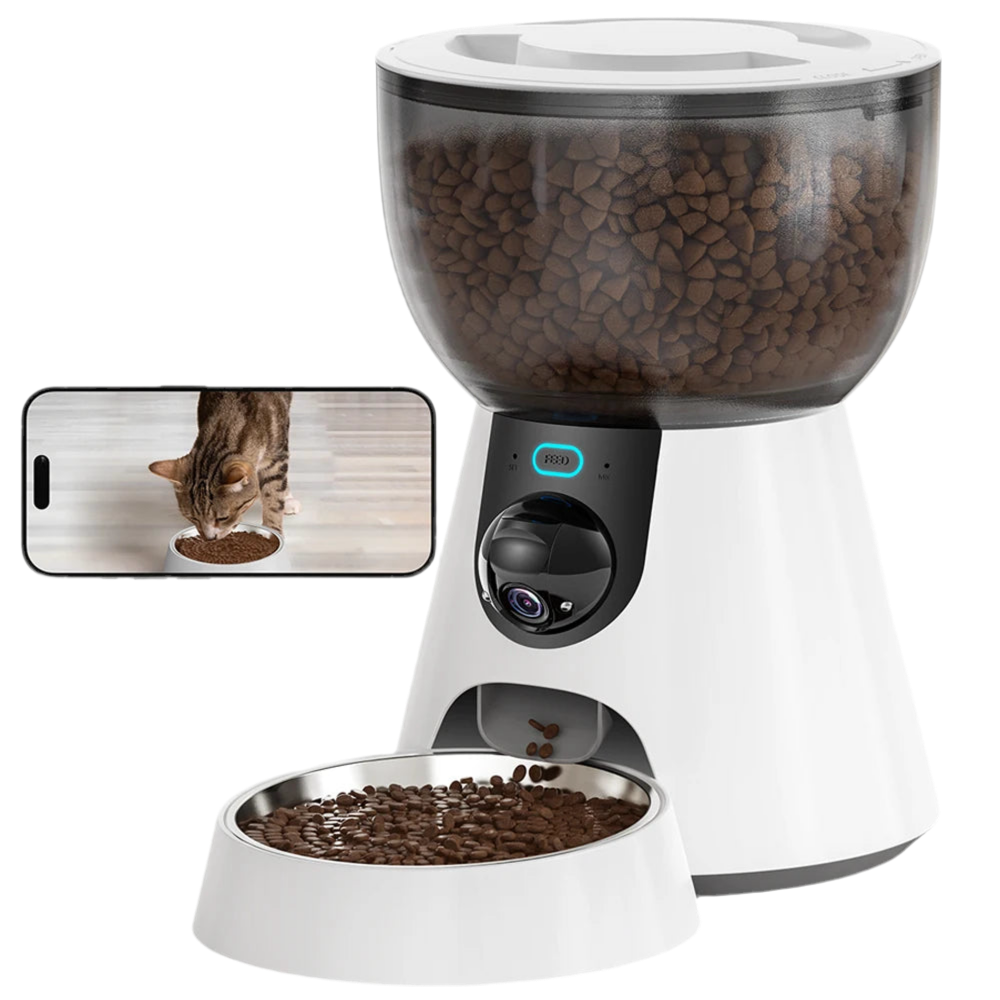 4L 5G Net Automatic Cat Feeder Smart Pet Feeder For Cats Dogs Food Dispenser With Camera Recorder Timing Video Feeding Bowl