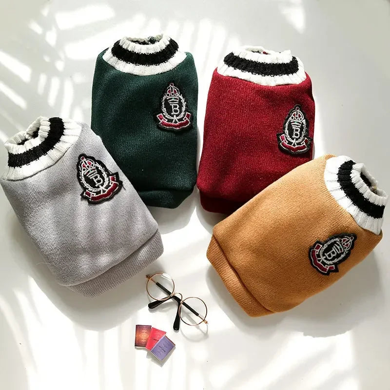 Warm Dog Sweater Winter Clothing Turtleneck Knitted Pet Cat Puppy Clothes Costume for Small Dogs Chihuahua Outfit Sweaters Vest