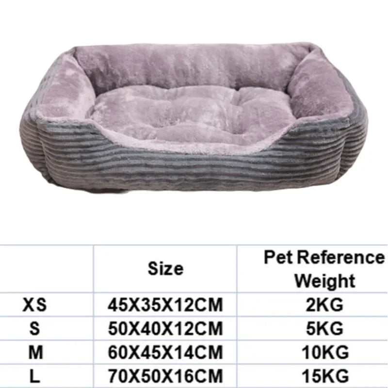 Soft Warm Dog Bed Sleeping Mats Plush Basket Puppy House Winter Cushion For Large And Small Dog Pet Accessories Supplies Dropshipman