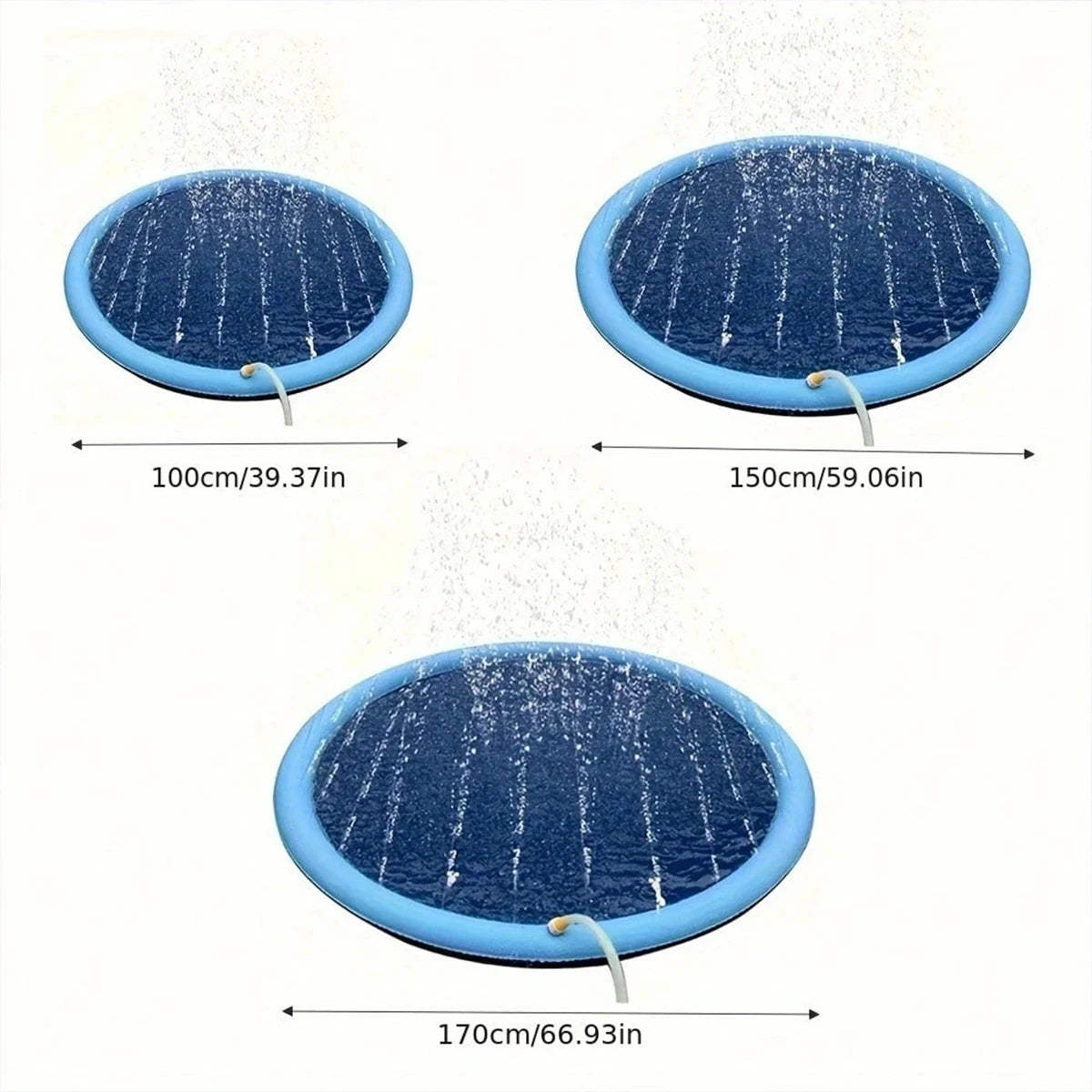 Dog Splash Pad Toy Thick Sprinkler Pool Anti-Slip Outdoor Summer Sprinkler Water Toy for Backyard Fountain Play Mat for Children