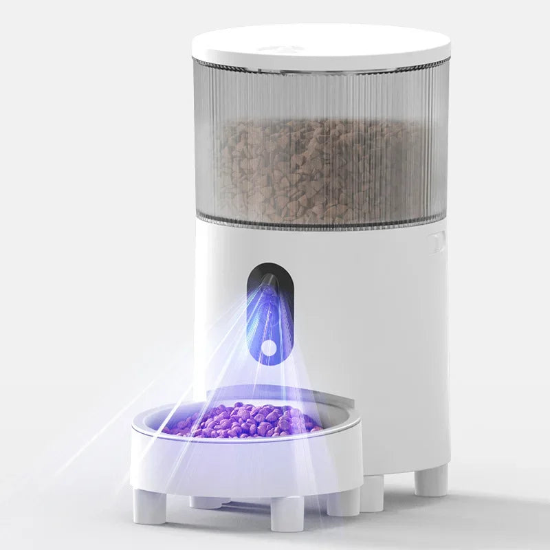 Automatic Cat Feeder with Video Function 4L, dual cameras Intelligent Timed and Quantitative Pet Dog Feeding Machine