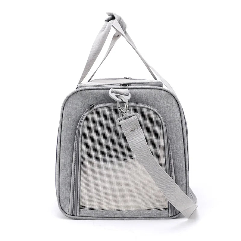 Laysda Handheld Cat Backpack Foldable Lightweight Pet Carrier For Car Travel Outdoor Pet Supplies:Mesh,Breathable,Large Capacity