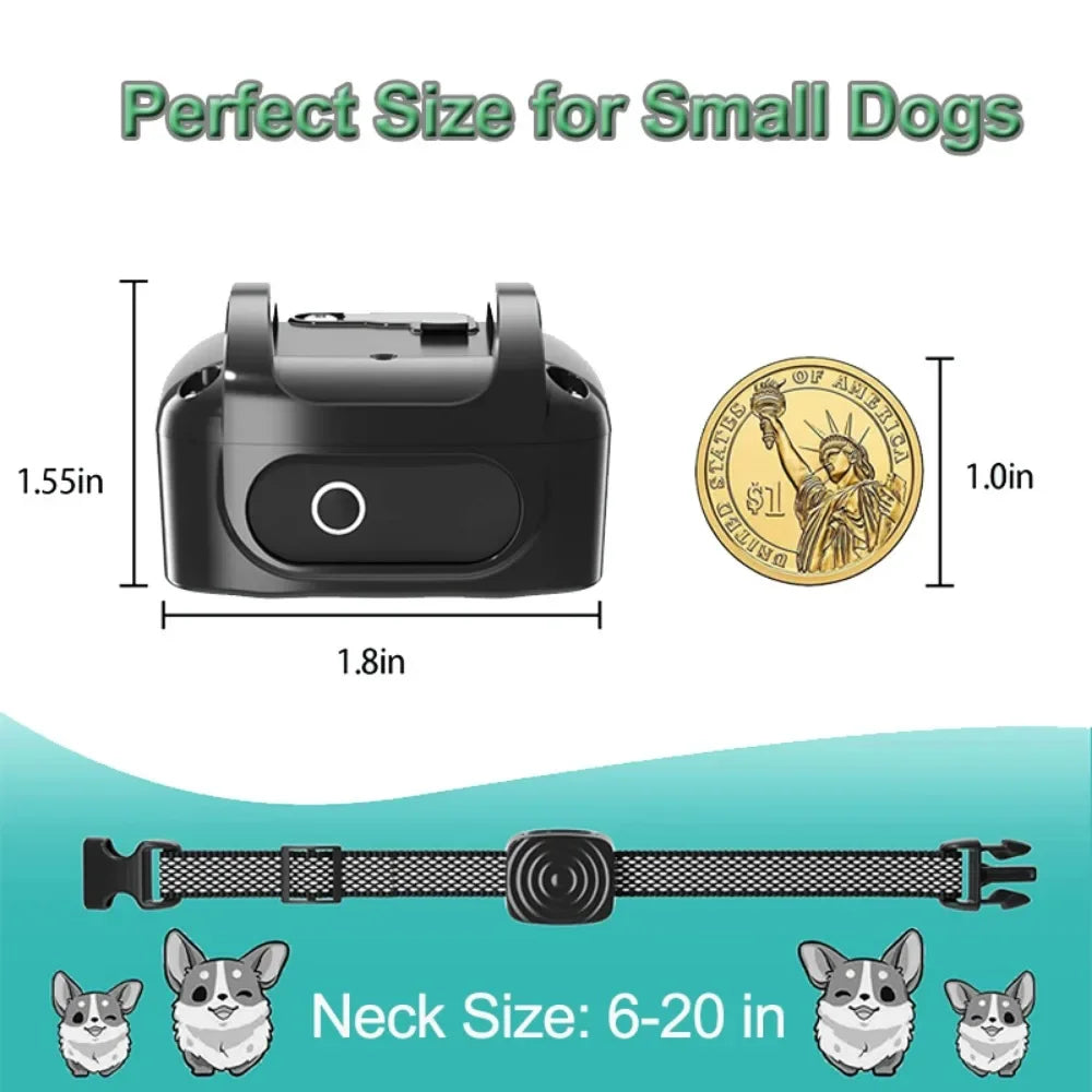 Pet Dog Anti Barking Device USB Ultrasonic Intelligent Electric Dogs Training Collar Dog Vibration Waterproof Collar Supplies Dropshipman