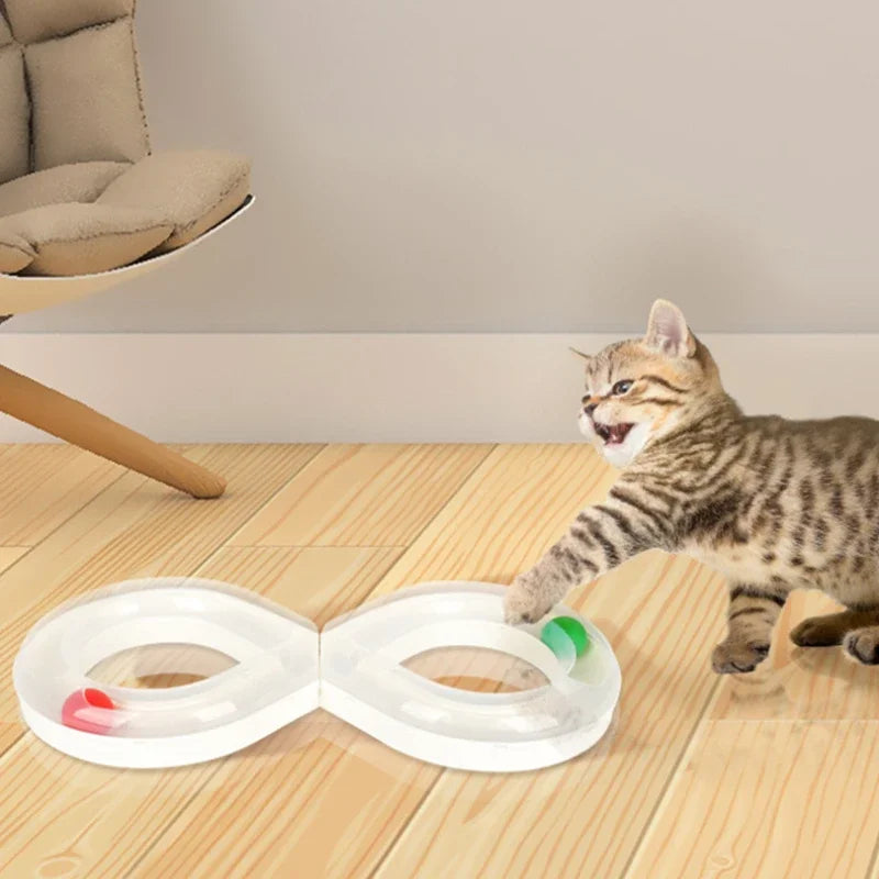 Household Cat Toy Turntable Cat Teasing Set Small Cat Tunnel Sports Stick Supplies Practice Focus Meet Nature Pet turntable