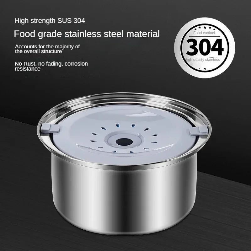 4L Dogs Slow Drinking Bowl,Stainless Steel Bowl for Dogs, Large-capacity Splash-proof and Spill-proof Dogs Bowl Dog Drinker