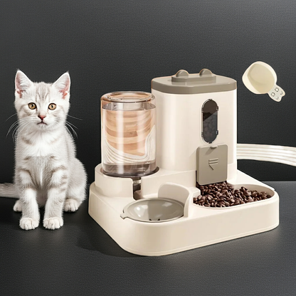 2in 1 Cat Food Dispenser Water and Food Integrated Fully Automatic Cat Food Feeding and Water Dispenser Cute Water Dispenser Dropshipman