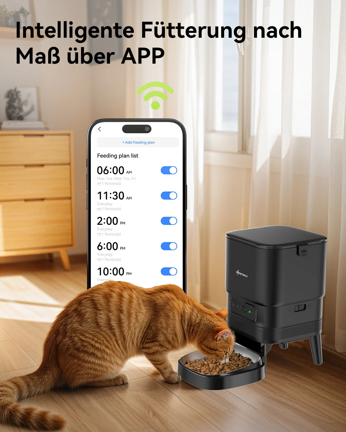 Automatic Cat Feeder Smart Pet Feeder Dog Slow Food Machine With Timed Quantitative APETDOLA FDG30 Automatic Cat Food Dispenser