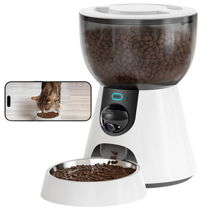4L 5G Net Automatic Cat Feeder Smart Pet Feeder For Cats Dogs Food Dispenser With Camera Recorder Timing Video Feeding Bowl