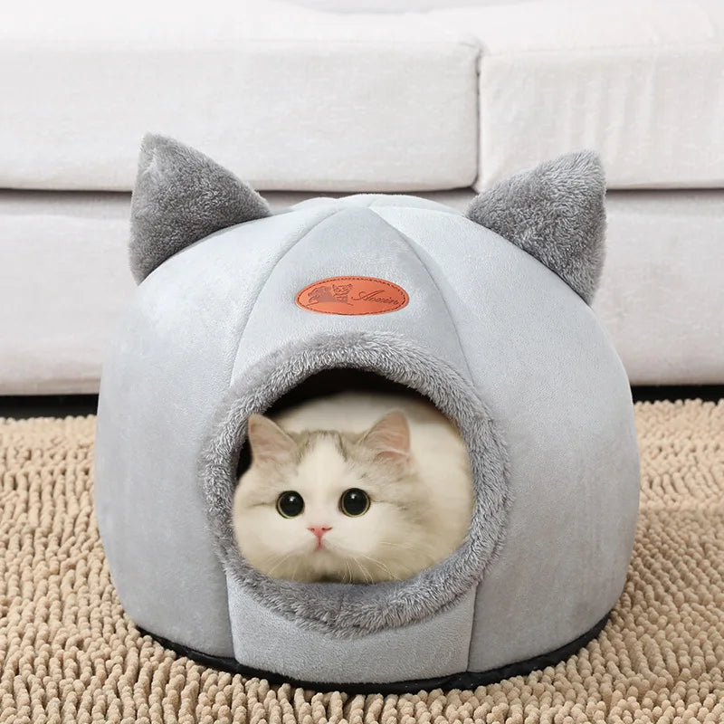 New Deep Sleep Comfort In Winter Cat Bed Iittle Mat Basket Small Dog House Products Pets Tent Cozy Cave Nest Indoor Cama Gato Dropshipman