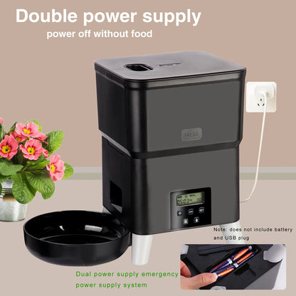 Automatic Pet Feeder For Cats Button Smart Slow Dog Feeder With Large Capacity Timing Cat Dry Food Dispenser Feeding Bowl