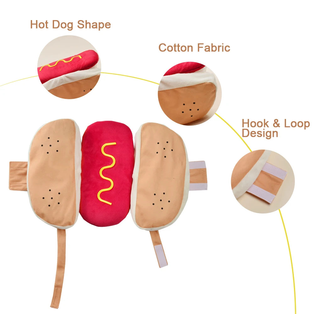 Pet Dog Dress Up Costume Funny Halloween Clothes for Small Medium Dogs Cat Puppy Hot Dog Cosplay Apparel Dachshund Party Gifts