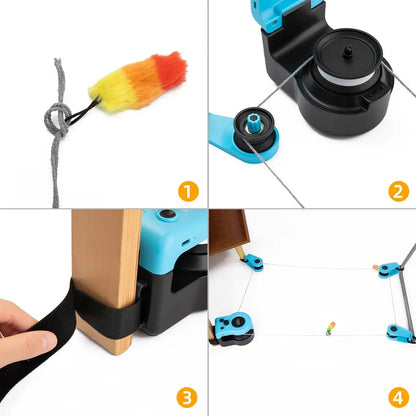 Cat Toys for Indoor Cats Interactive Cat Toy Wheel Exerciser New Cat Treadmill for Indoor Adjustable Speed Simulated Hunting Toy Dropshipman