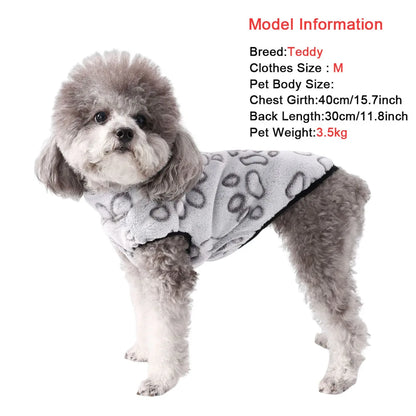 Winter Puppy Clothes Fleece Warm Dog Jacket Coat For Small Dogs Sweater With D-ring Elastic Adjustable Chihuahua Vest Outfits