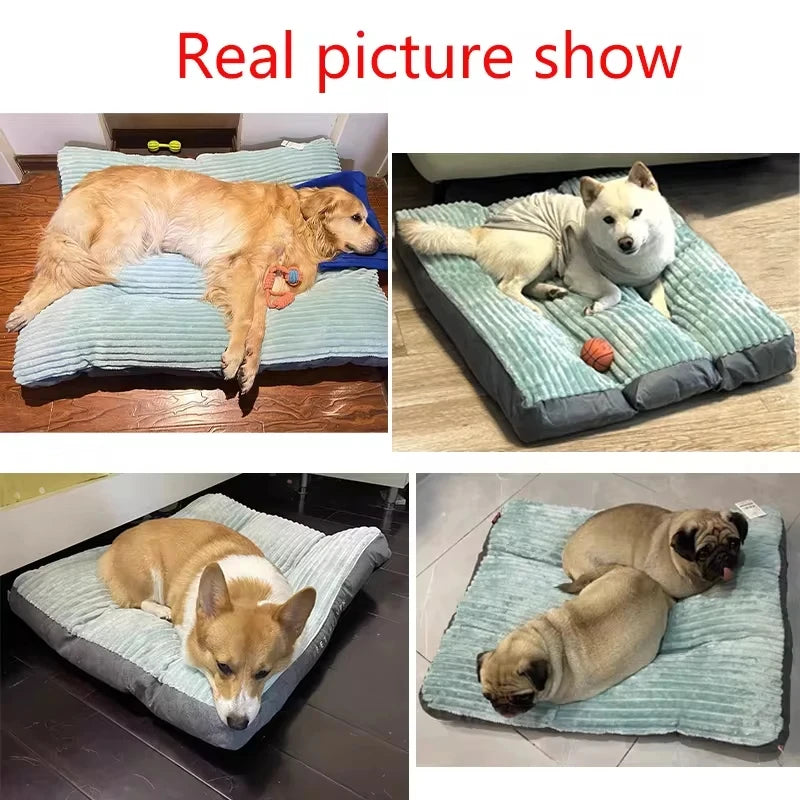 Winter Warm Pet Dog Bed Corduroy Dog Sleeping Mat Soft Pet Mat for Small Medium Large Dogs Detachable Washable Puppy Bed Dropshipman