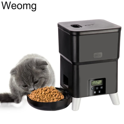 Automatic Pet Feeder For Cats Button Smart Slow Dog Feeder With Large Capacity Timing Cat Dry Food Dispenser Feeding Bowl