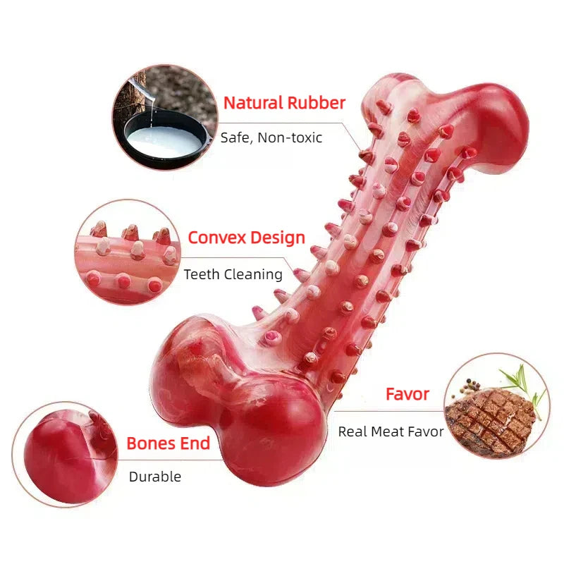 Large Dogs Tough Chew Toys for Super Aggressive Chewers Beef Flavor Indestructible Dog Teeth Cleaning Bones Chew Toys Dog Stuff