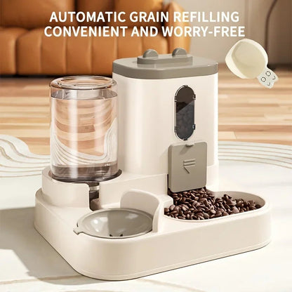 2in 1 Cat Food Dispenser Water and Food Integrated Fully Automatic Cat Food Feeding and Water Dispenser Cute Water Dispenser Dropshipman