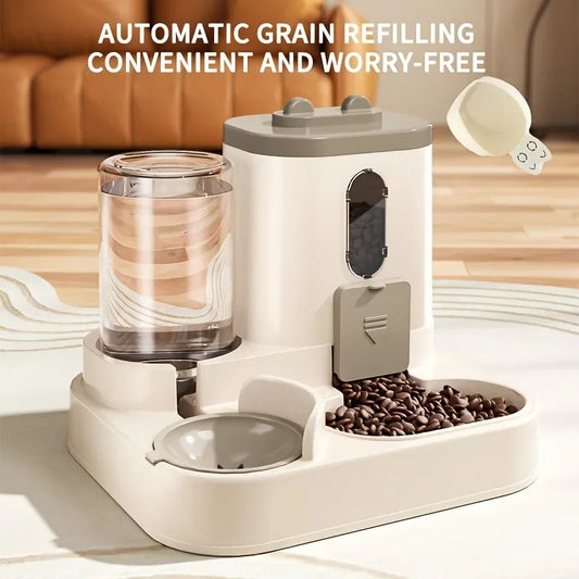 2in 1 Cat Food Dispenser Water and Food Integrated Fully Automatic Cat Food Feeding and Water Dispenser Cute Water Dispenser Dropshipman