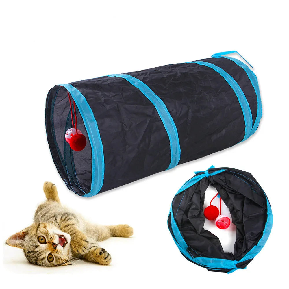 Cat Tunnel Pet Supplies Cat S T Pass Play Tunnel Foldable Cat Tunnel Cat Toy Breathable Drill Barrel for Indoor loud paper Dropshipman