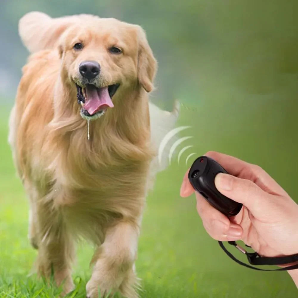 Ultrasonic Dog Repeller Mini Portable USB Charging Distance Training Device with LED-Defense for Outdoor Dog Behavior Control