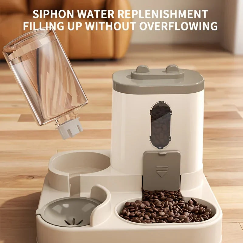 2in 1 Cat Food Dispenser Water and Food Integrated Fully Automatic Cat Food Feeding and Water Dispenser Cute Water Dispenser Dropshipman