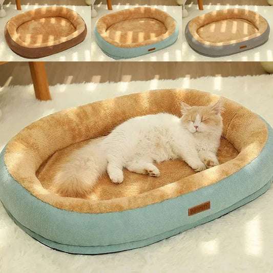M/L/XL Pet Dog Bed Removable Cat Mat Square Plush Kennel Washable Thickening Waterproof Big Medium Small Dog Sofa Bed Cushion Dropshipman