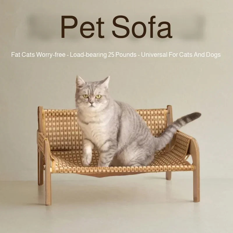 Summer Cooling Cat Bed Cool Mat Sofa Cat Scratch Wear-Resistant Cat Bed Rattan Lounge Chair Dog House Cat House Pet Sleeping Bed Dropshipman