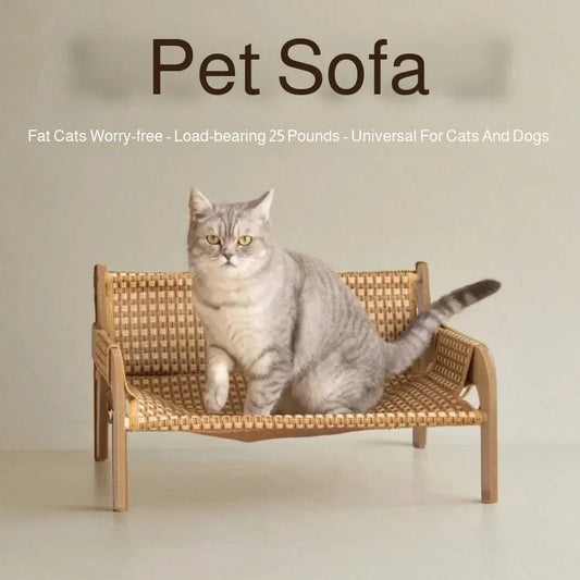 Summer Cooling Cat Bed Cool Mat Sofa Cat Scratch Wear-Resistant Cat Bed Rattan Lounge Chair Dog House Cat House Pet Sleeping Bed Dropshipman