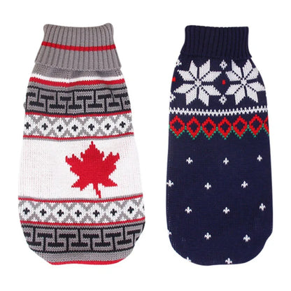 Popular Elk Print Cat Puppy Sweater Autumn Winter Pet Clothes Coat for Small Dogs Cats Cute Warm Sphynx Clothing Kitten Costume