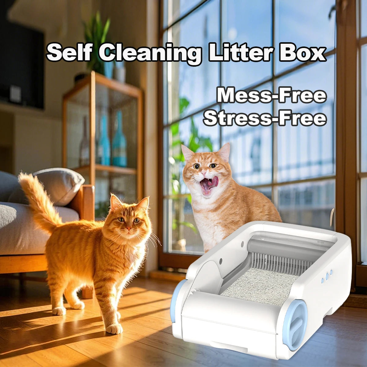 Open Smart Cat Litter Box Automatic Self Cleaning,Remote Control Via App,Cat Toilet Litter Tray,2025 New Electric Cat Toilet Dropshipman