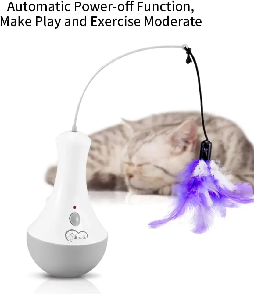 Cat Interactive Toys Funny Feather Kitten Teaser Indoor Play Automatic Toy Gift Cat Feather Toy Dropshipman