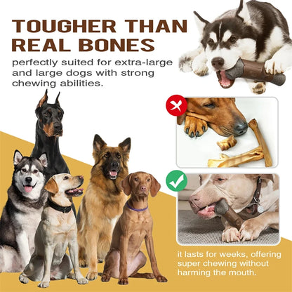 Big Dog Chew Toys Fun Squeaky Safe Materials Super Durable Tree Branch Designed Tougher than Bones Indoor Outdoor Pet Supplies