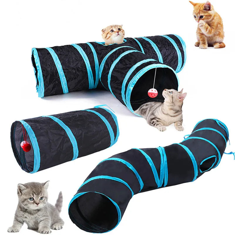 Cat Tunnel Pet Supplies Cat S T Pass Play Tunnel Foldable Cat Tunnel Cat Toy Breathable Drill Barrel for Indoor loud paper Dropshipman