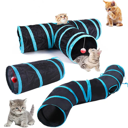 Cat Tunnel Pet Supplies Cat S T Pass Play Tunnel Foldable Cat Tunnel Cat Toy Breathable Drill Barrel for Indoor loud paper Dropshipman