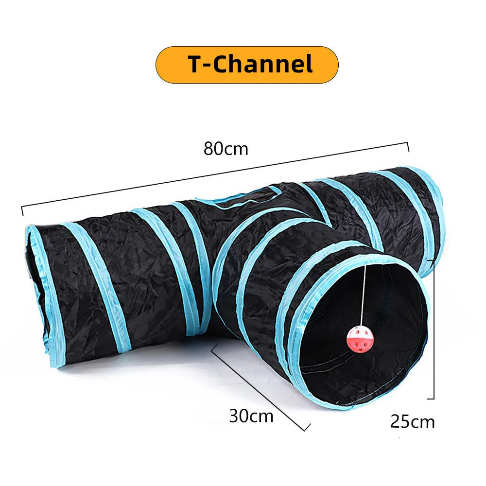 Cat Tunnel Pet Supplies Cat S T Pass Play Tunnel Foldable Cat Tunnel Cat Toy Breathable Drill Barrel for Indoor loud paper Dropshipman
