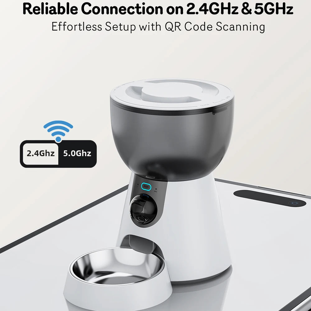 4L 5G Net Automatic Cat Feeder Smart Pet Feeder For Cats Dogs Food Dispenser With Camera Recorder Timing Video Feeding Bowl