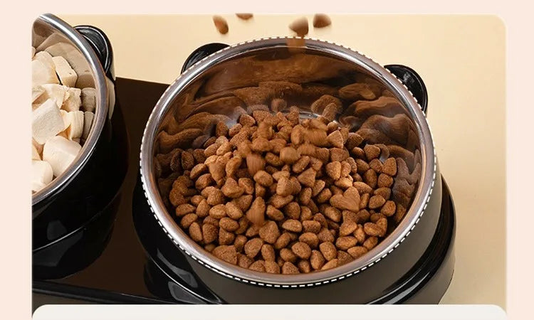 Stainless Steel Pet Bowl and Water Feeder with Automatic Water Dispenser - Neck Protection for Dogs and Cats