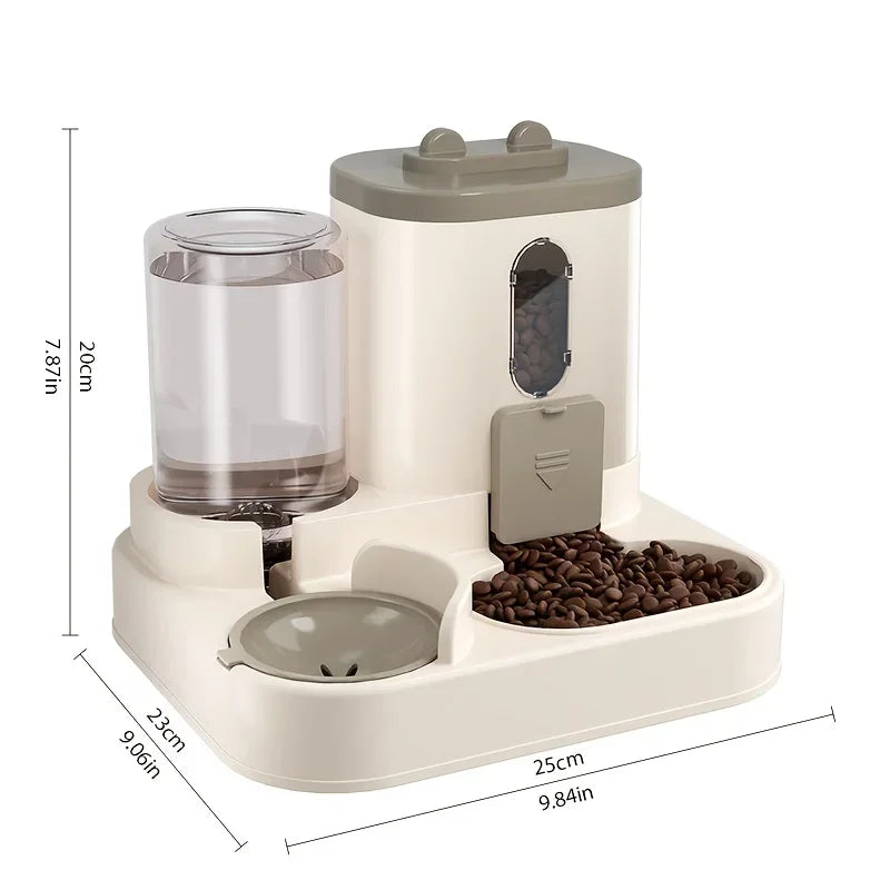 2in 1 Cat Food Dispenser Water and Food Integrated Fully Automatic Cat Food Feeding and Water Dispenser Cute Water Dispenser Dropshipman