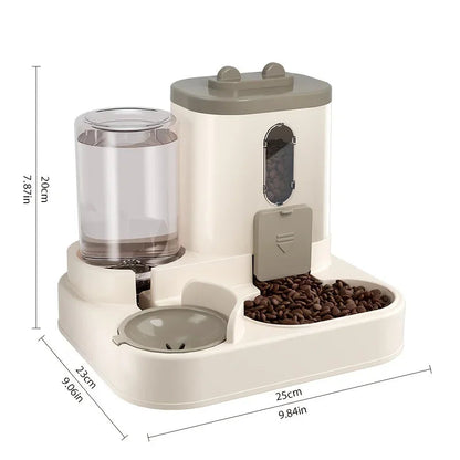 2in 1 Cat Food Dispenser Water and Food Integrated Fully Automatic Cat Food Feeding and Water Dispenser Cute Water Dispenser Dropshipman