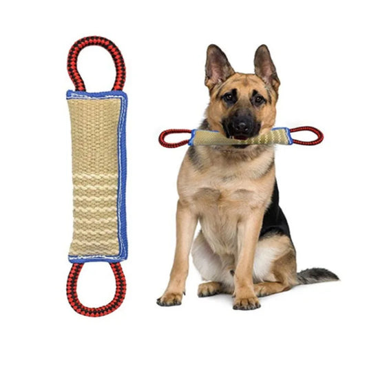 Durable Jute Dog Bite Pillow Tug Toy For Aggressive Chewing Pet Dogs Interactive Pulling Dogs Accessories Training Aid