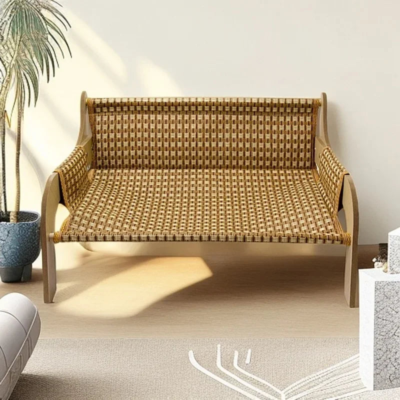 Summer Cooling Cat Bed Cool Mat Sofa Cat Scratch Wear-Resistant Cat Bed Rattan Lounge Chair Dog House Cat House Pet Sleeping Bed Dropshipman