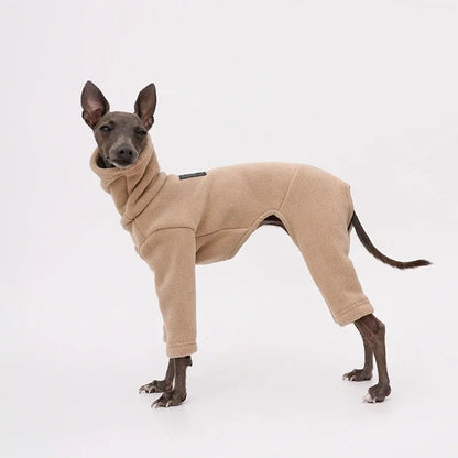 Dog Clothes Whippet Greyhound Clothes Winter Warm Double Sided Polar Fleece Four-legged Dog Jacket High Collar Winter Clothes