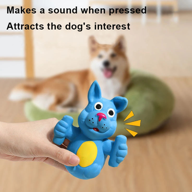 Dog Chew Toy Latex Dog Cow Shape Pet Squeaky Toys For Small Medium Large Dogs Teeth Cleaning Dog Puppy Sound Toy Pet Supplies