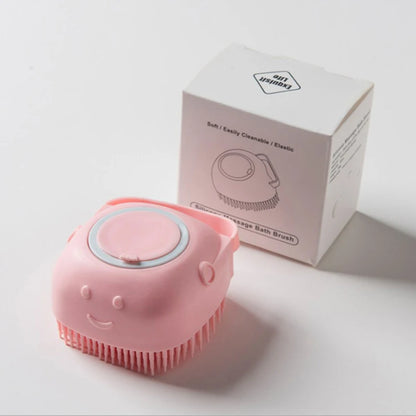 Popular pet dog silicone bath brush cleaning care bath massage brush safe and comfortable pet comb