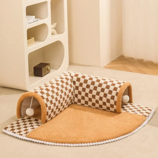 Cat Bed Can Play Cat Tunnel Dog House Bed Kitten Dog Basket Bed Cute Cat House Home Mat Pet Kennel Products Cama Para Gatos Dropshipman