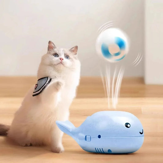 Cat Electric Toy Portable Floating Ball Cat Toys USB-powered Kitten Interactive Playing Ball Toys Cartoon Training Toy for Cat