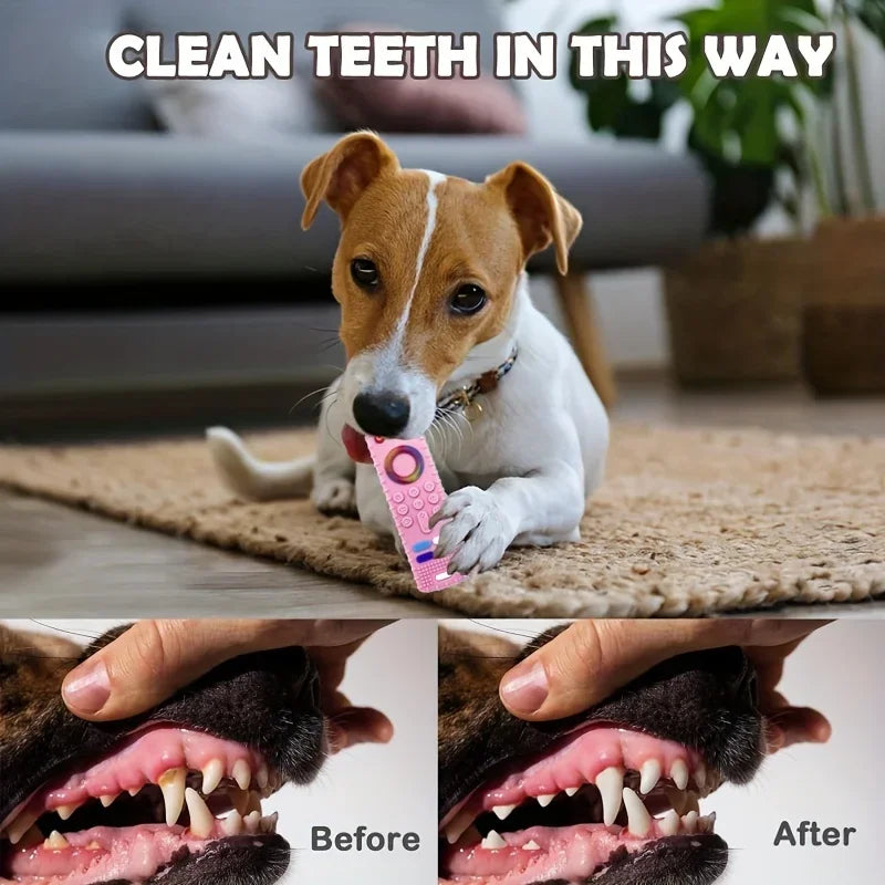 1Pc Chew Dog Teething Toy Silicone Remote Control for Puppies-Multi-Color Options Available,Silicone Material,Pet Teething Stick