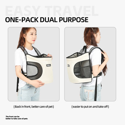 New!Pet Cat Dog Chest Backpack,Puppy Kitten TraveFront Carrying Tote Bag,Breathable Portable Pet Backpack