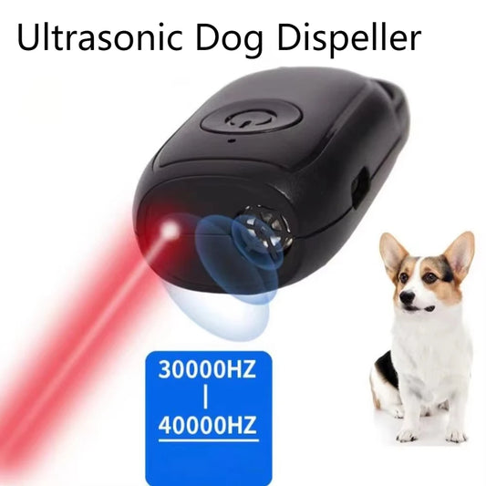 Ultrasonic Dog Repeller Mini Portable USB Charging Distance Training Device with LED-Defense for Outdoor Dog Behavior Control