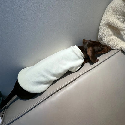 Two-Legged Fleece Sweater for Small Wiener Dogs Winter Short Sleeves Warm Coat for Small Dachshund Dogs Loungewear for Badger
